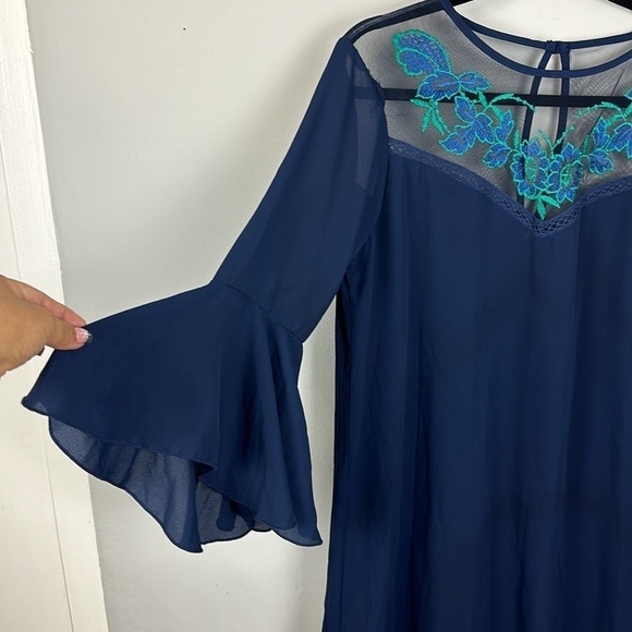 City Studio Womens Bell Sleeve A-line Dress Sz M - Picture 6 of 13